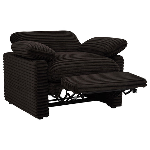 Weston Upholstered Power Recliner Chair Chocolate Brown