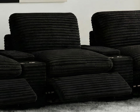 Weston Modular Power Armless Recliner Black