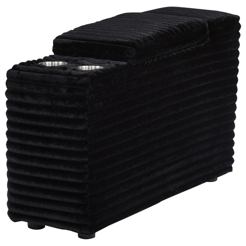 Weston Upholstered Modular Storage Console Black