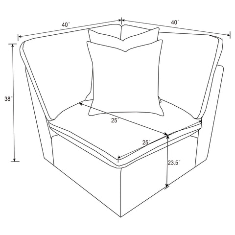 Weston Modular Corner Chair Black