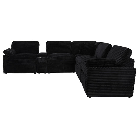 Weston 7-piece Modular Power Reclining Sectional Black