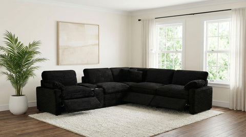 Weston 6-piece Modular Power Reclining Sectional Black
