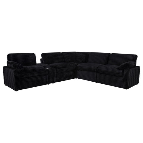Weston 6-piece Modular Power Reclining Sectional Black