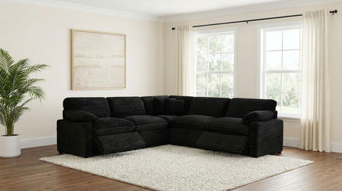 Weston 5-piece Modular Power Reclining Sectional Black