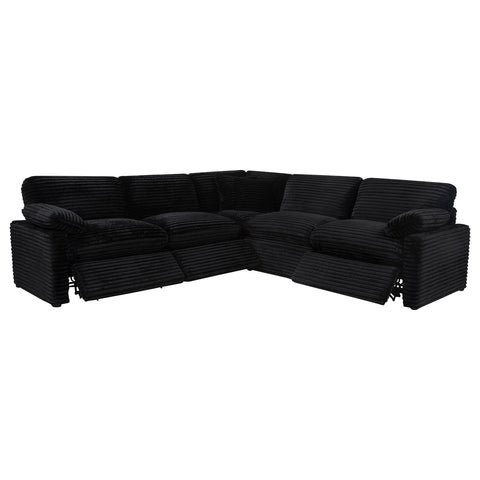 Weston 5-piece Modular Power Reclining Sectional Black