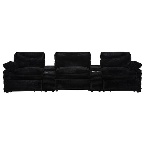 Weston 5-Piece Power Reclining Home Theater Seating Black