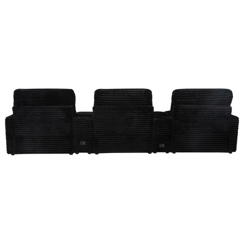 Weston 5-Piece Power Reclining Home Theater Seating Black