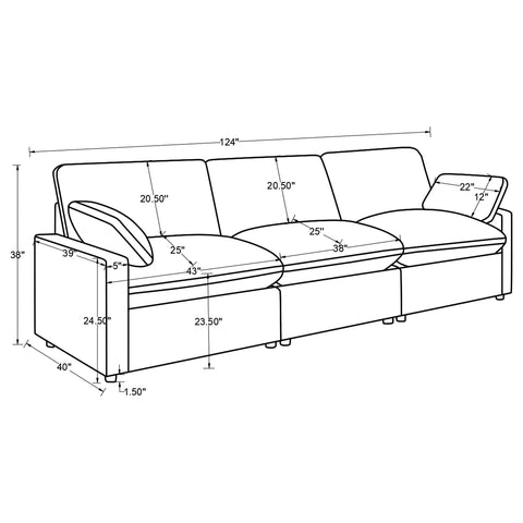 Weston Modular Power Sofa Black