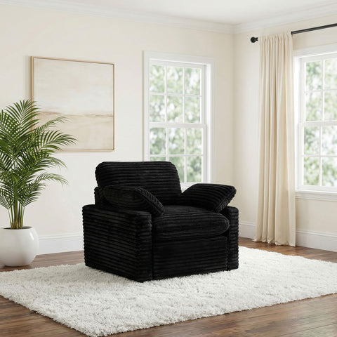 Weston Upholstered Power Recliner Chair Black