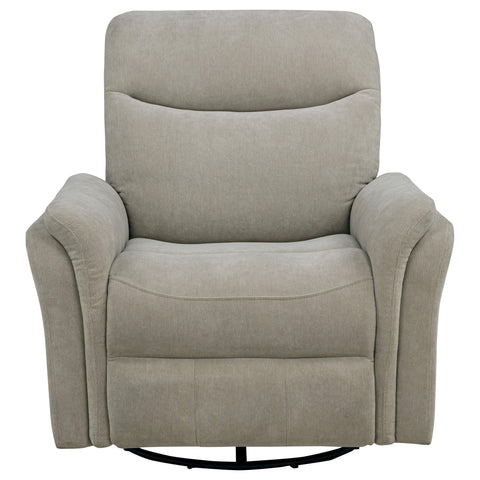 Drover Upholstered Power Swivel Glider Recliner Greige