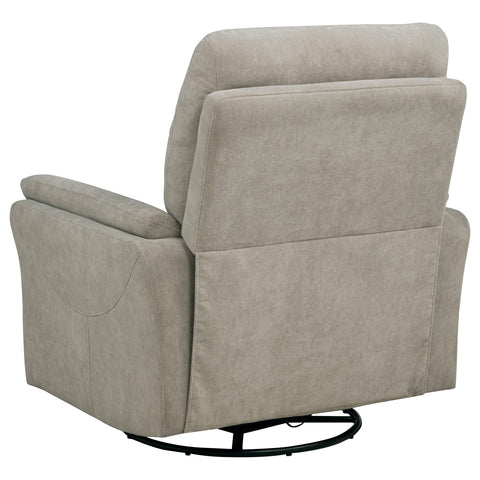 Drover Upholstered Power Swivel Glider Recliner Greige