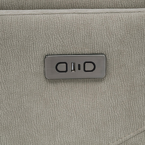 Drover Upholstered Power Swivel Glider Recliner Greige