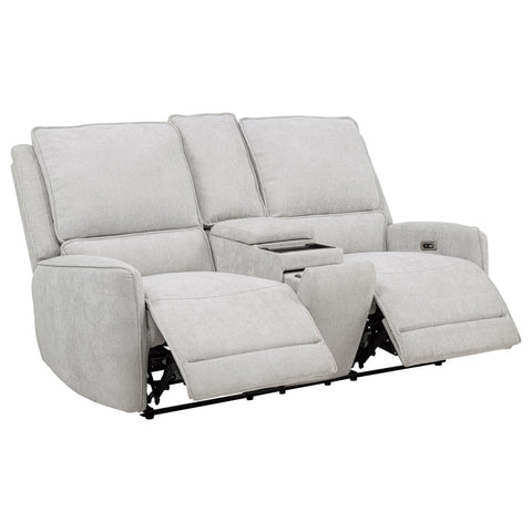 Tasca 2-piece Chenille Power Reclining Sofa Set Dove Grey