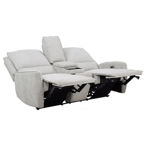 Tasca Chenille Upholstered Power Reclining Loveseat Dove Grey