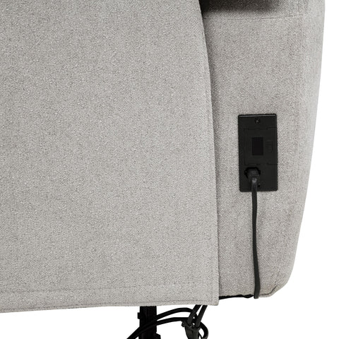 Tasca Chenille Upholstered Power Reclining Loveseat Dove Grey