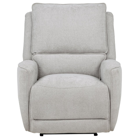 Tasca Chenille Upholstered Power Recliner Dove Grey