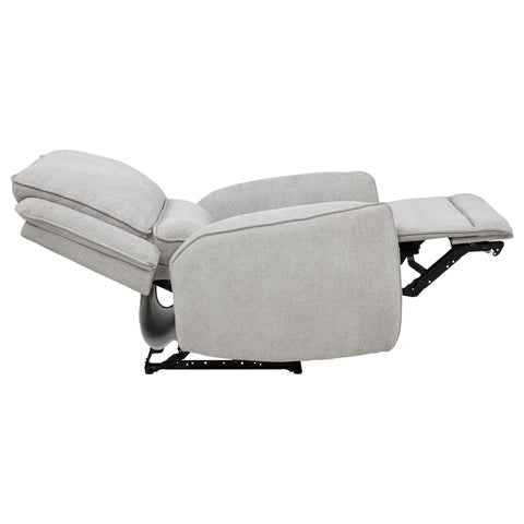 Tasca Chenille Upholstered Power Recliner Dove Grey