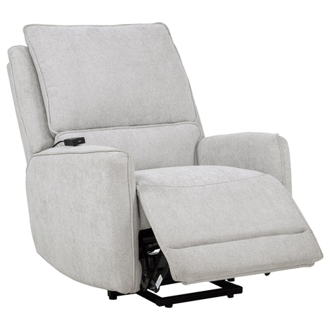 Tasca Chenille Upholstered Dual Power Lift Recliner Dove Grey