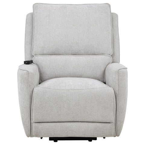 Tasca Chenille Upholstered Dual Power Lift Recliner Dove Grey
