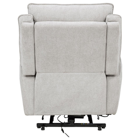 Tasca Chenille Upholstered Dual Power Lift Recliner Dove Grey