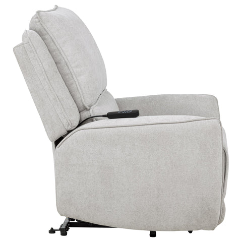 Tasca Chenille Upholstered Dual Power Lift Recliner Dove Grey
