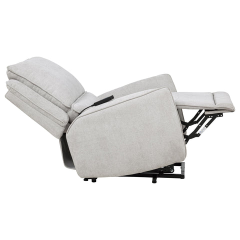 Tasca Chenille Upholstered Dual Power Lift Recliner Dove Grey