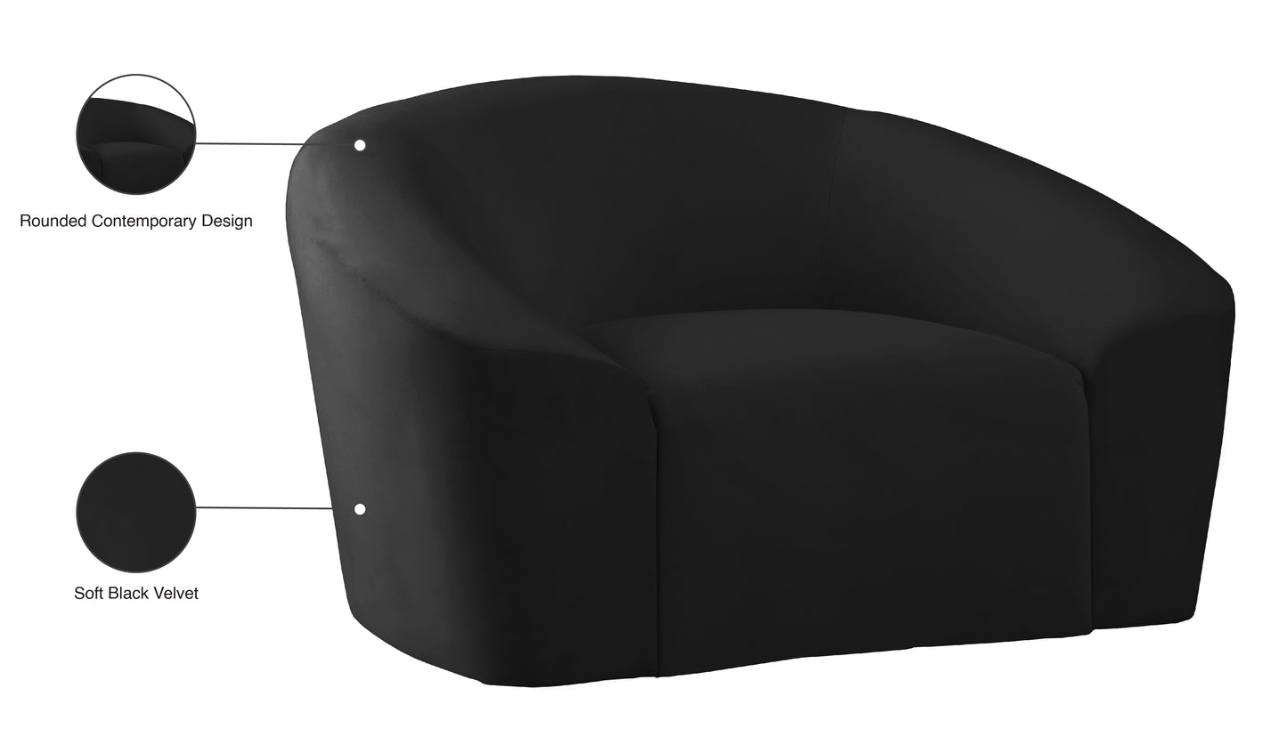 desiree black velvet chair c