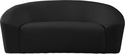 Desiree Black Velvet Loveseat L