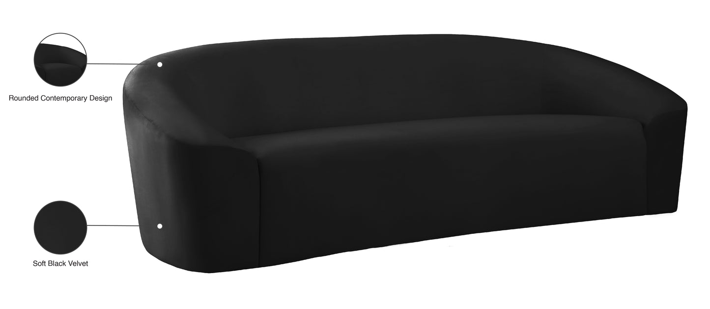 desiree black velvet sofa s