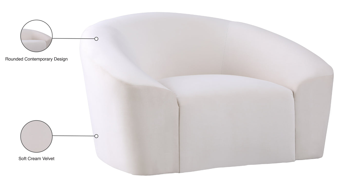 desiree cream velvet chair c