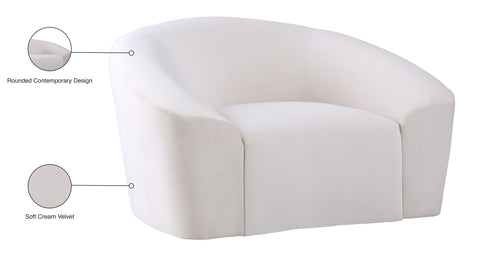 Desiree Cream Velvet Chair C