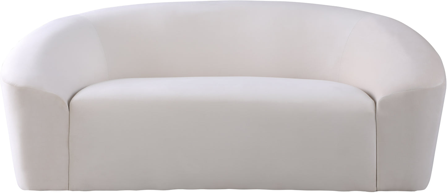 desiree cream velvet loveseat l