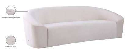 Desiree Cream Velvet Sofa S