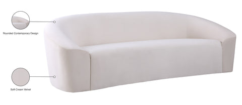Desiree Cream Velvet Sofa S