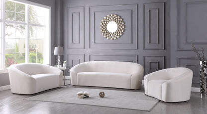 Desiree Cream Velvet Sofa S