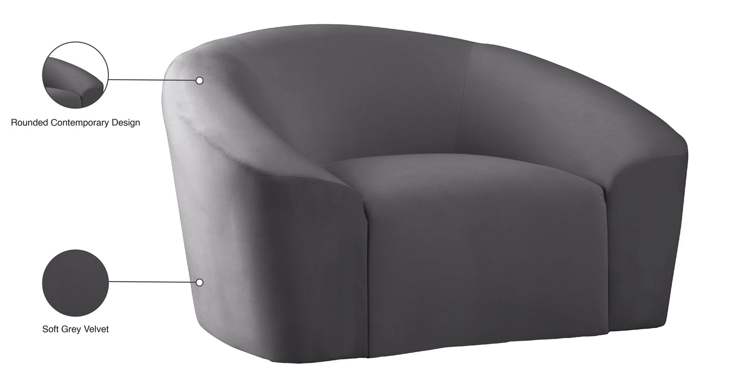 desiree grey velvet chair c