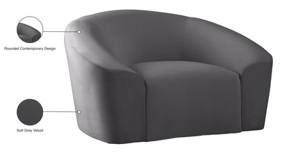 Desiree Grey Velvet Chair C