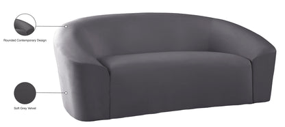 Desiree Grey Velvet Loveseat L