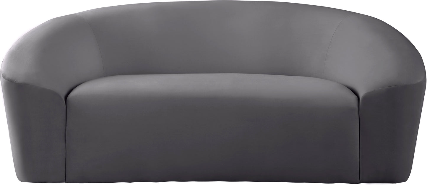 desiree grey velvet loveseat l