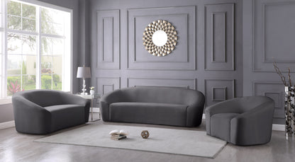 Desiree Grey Velvet Loveseat L