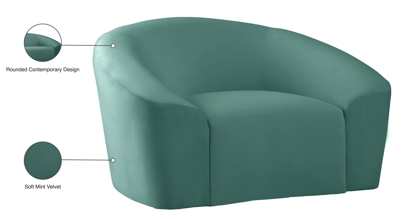 desiree mint velvet chair c