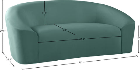 Desiree Mint Velvet Loveseat L