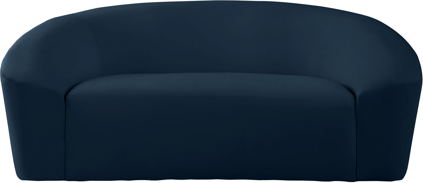 desiree navy velvet loveseat l