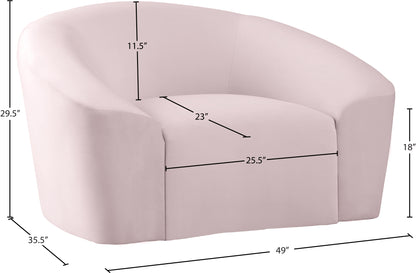 Desiree Pink Velvet Chair C