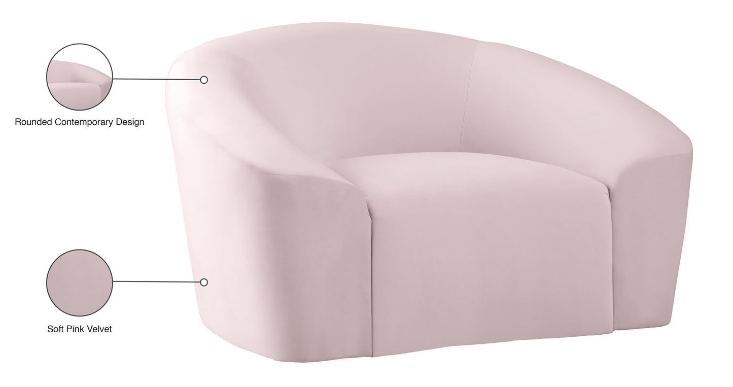 desiree pink velvet chair c