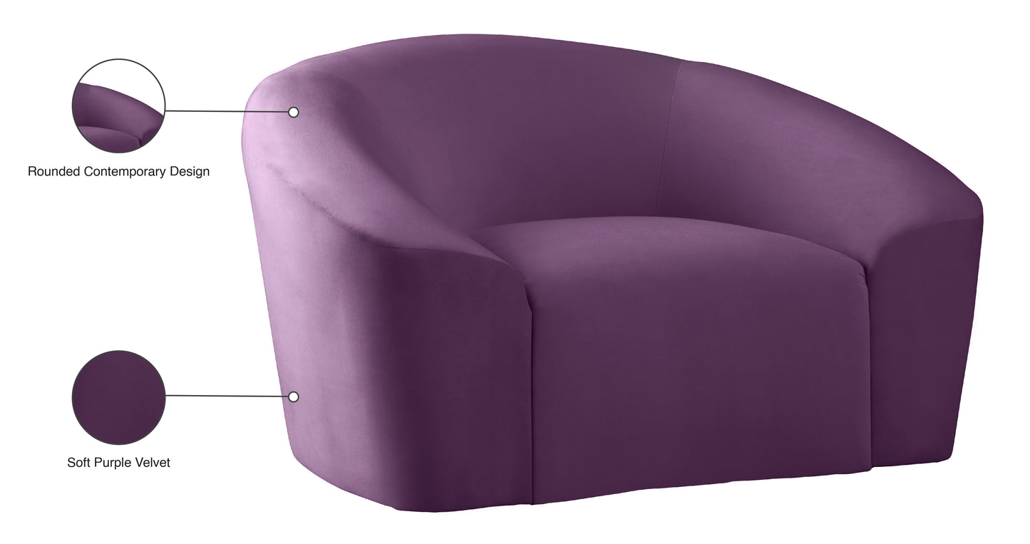 desiree purple velvet chair c