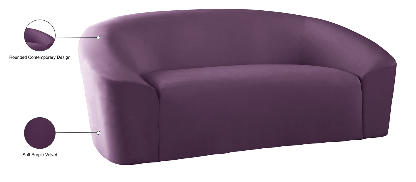 desiree purple velvet loveseat l