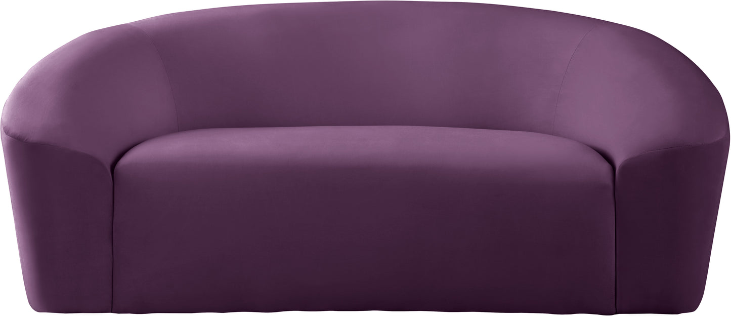 desiree purple velvet loveseat l