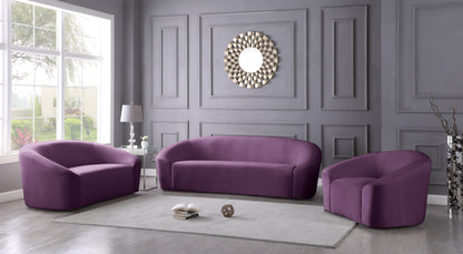 Desiree Purple Velvet Loveseat L