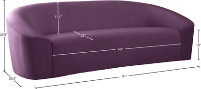 Desiree Purple Velvet Sofa S